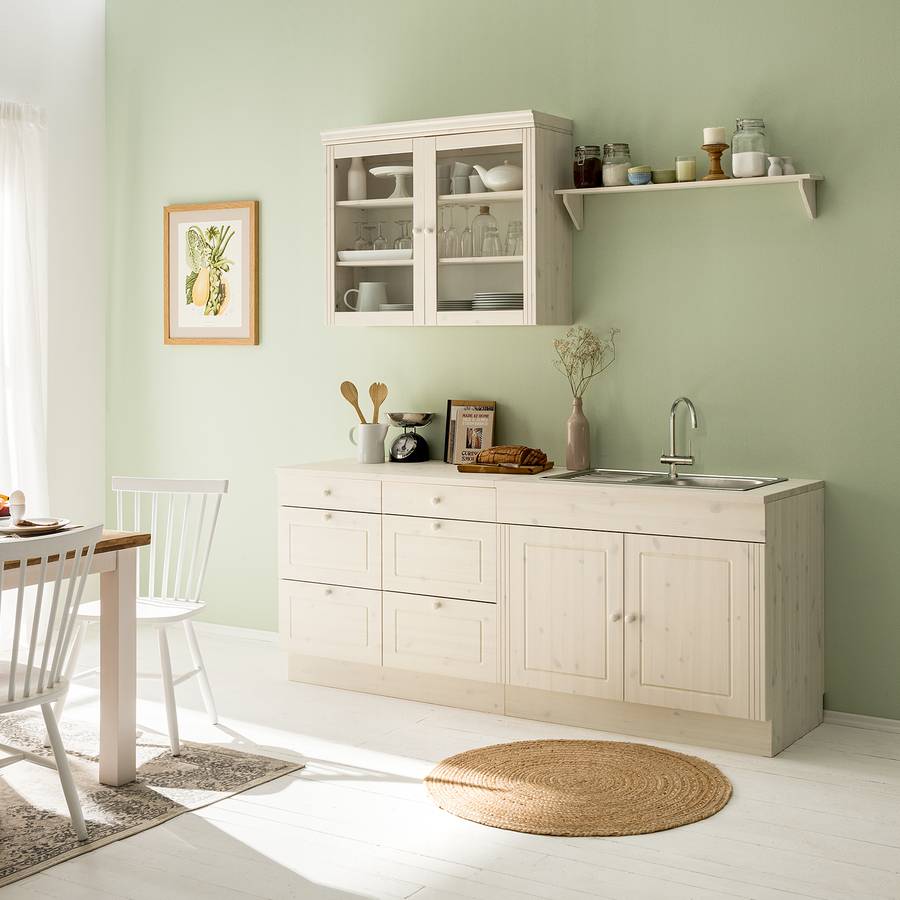 MassivWeiß Lillehammer Cm 100 Wandregal Kiefer CedxBWro