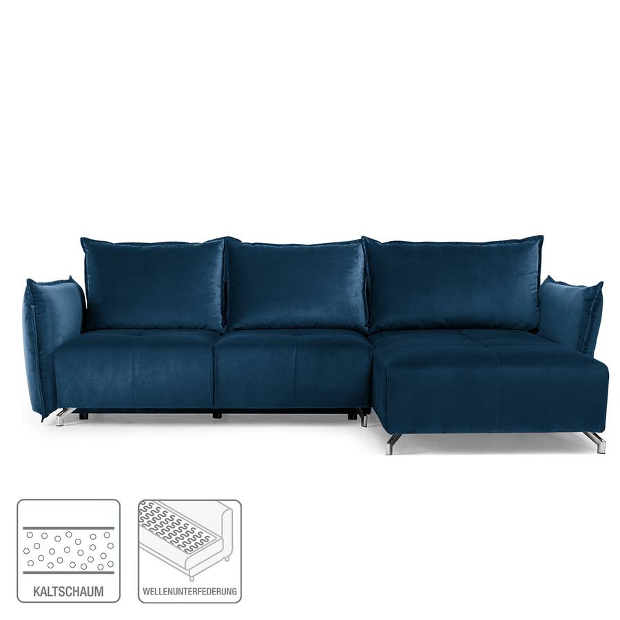 Ecksofa Dolgen Beidseitig Montierbar Longchair SamtPetrol PZ8wXONn0k