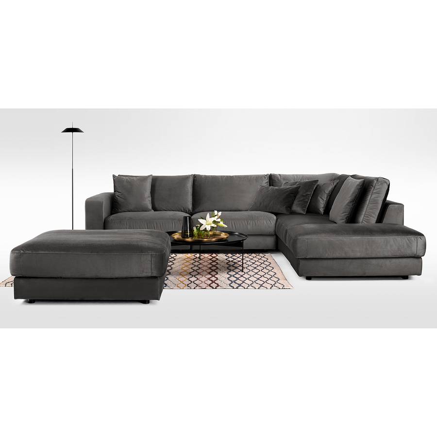 De VeloursGris Foncé D’angle Angle Canapé À Face Droitevu I Oakey wOm0vnN8