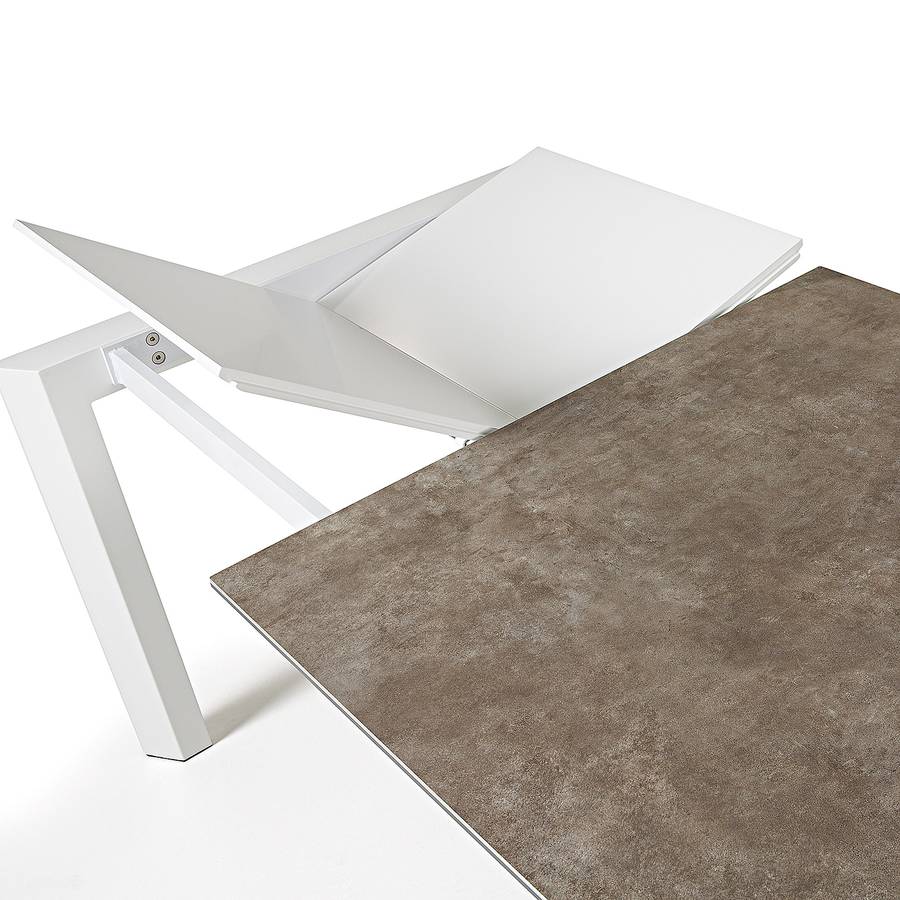 Esstisch IausziehbarPorzellanStahl X 140 Grau Weiß 90 Cm Retie qMUzVpS
