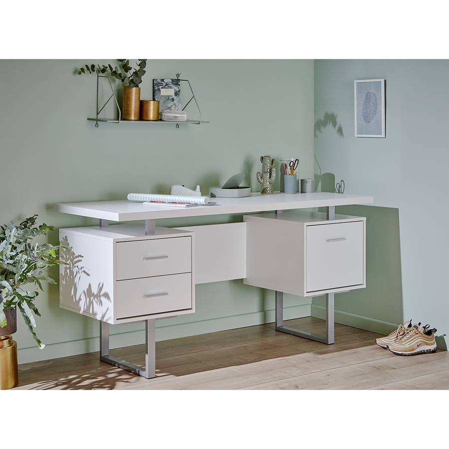 Clb Schreibtisch Clb Schreibtisch 150 150 Schreibtisch Clb WeißSilber 150 Clb WeißSilber 150 WeißSilber Schreibtisch D29IEH
