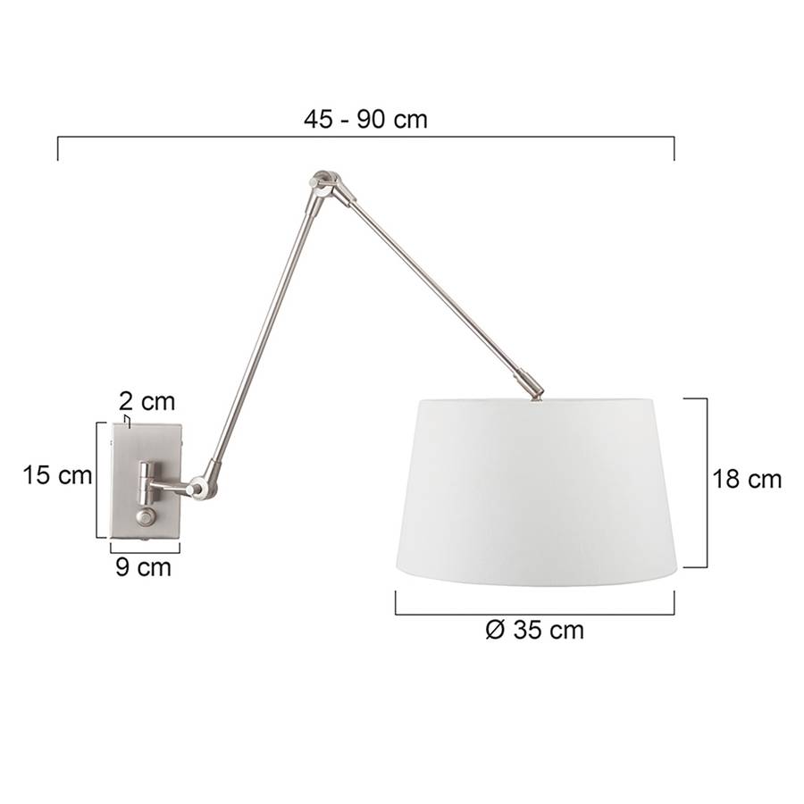Wandleuchte V flammig Wandleuchte LeinenStahl1 Gramineus OXnk0P8w