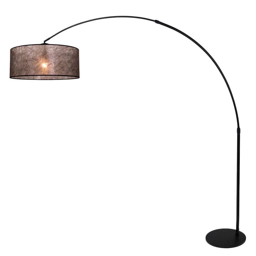 Viii Noir Tissu Lampadaire Gramineus MélangéAluminium1 Ampoule WEDH92I