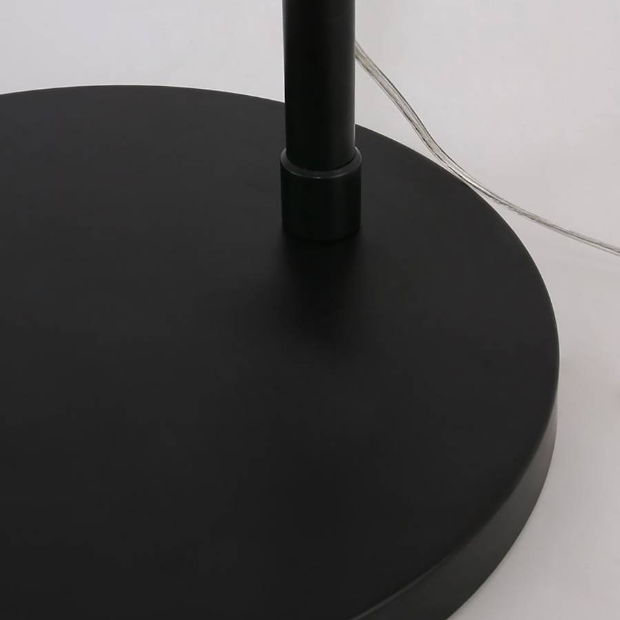 Viii Noir Tissu Lampadaire Gramineus MélangéAluminium1 Ampoule WEDH92I
