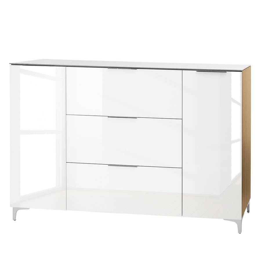 Kommode Glas Riviera WeißEiche Shino Dekor Iii jL3ASq5c4R