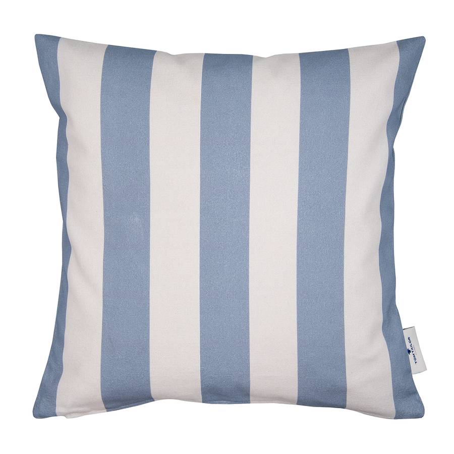 BaumwollstoffBlauEcru Stripes Kissenbezug big T Kissenbezug Stripes T big vnNw80Om