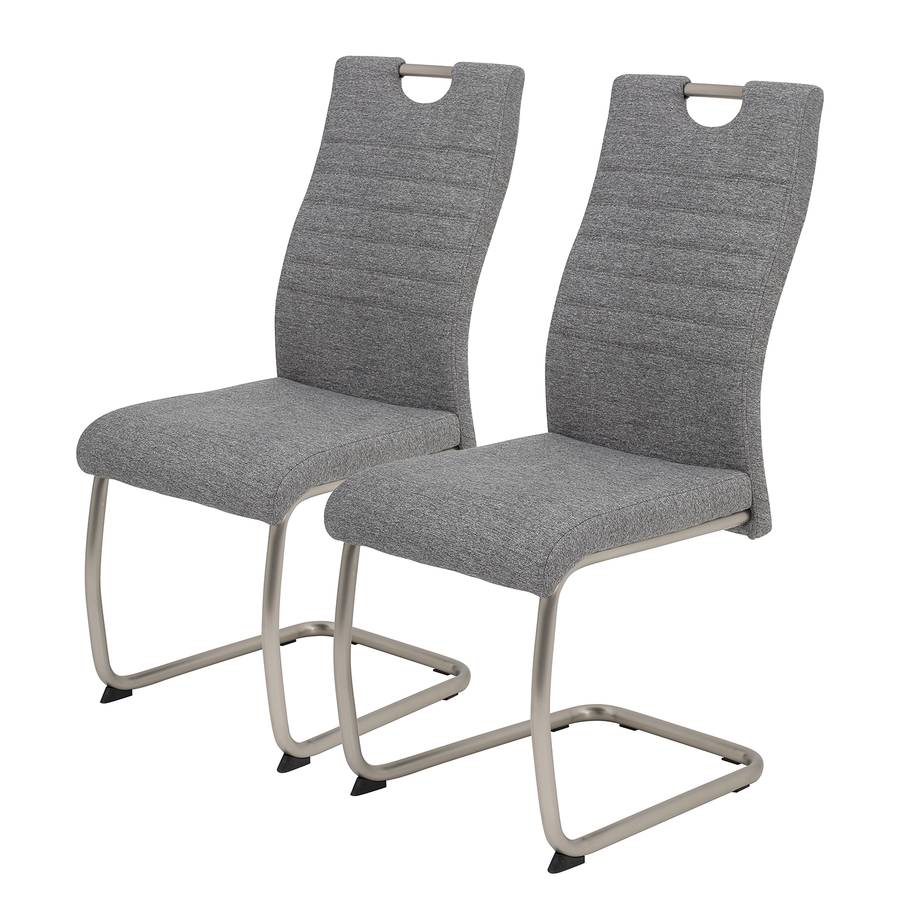 Gris 2TissuAcierArgenté De Chaises Nimbuslot Cantilever 8k0wPnO