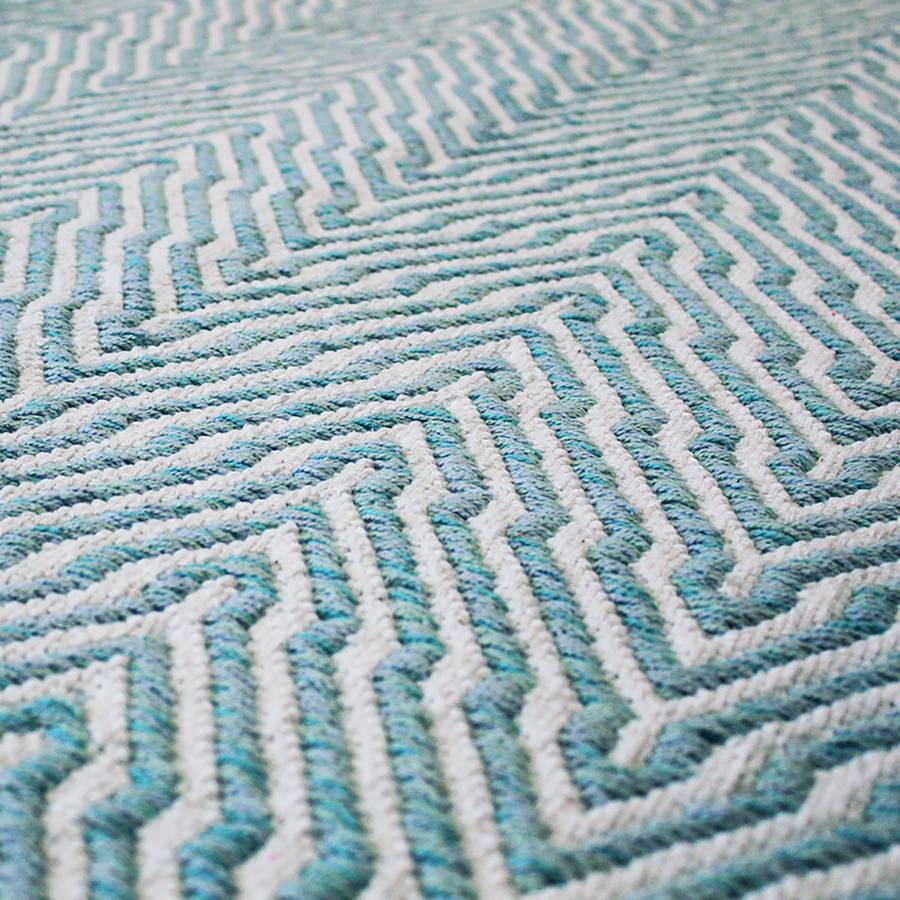 Laine 160 Cm Tapis En X 230 410 CotonTurquoise Aperitif 0nwOPk