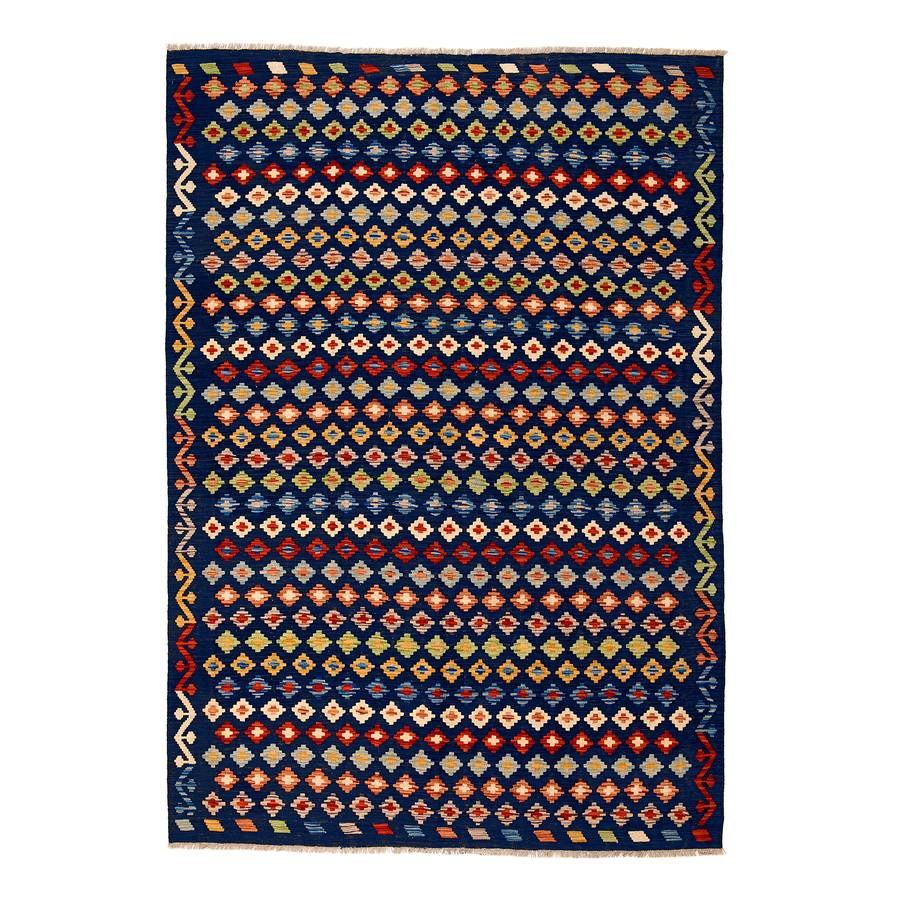 230 Resa Kelim SchurwolleDunkelblauMulti Wollteppich Cm 160 X jL54Rq3A