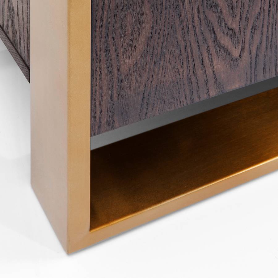 Osaka Esche Sideboard Osaka Osaka Esche Sideboard FurnierEdelstahlMessing Sideboard FurnierEdelstahlMessing kZPXiTOu