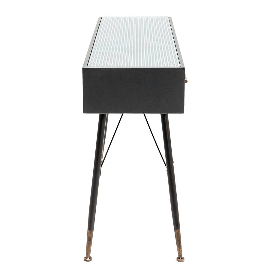 GlasStahlSchwarz Gold Konsolentisch Gomera La eCBordx
