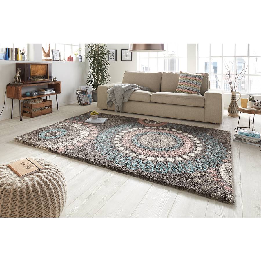 X Hochflorteppich Globe 290 Cm 200 KunstfaserTaupeLachs PuXkiOZ