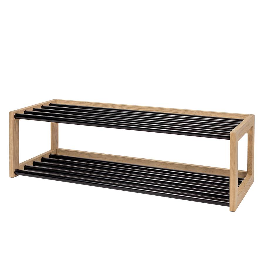 Étagère À Chaussures Chêne MassifMétalNoir Slussen cK1TJlF