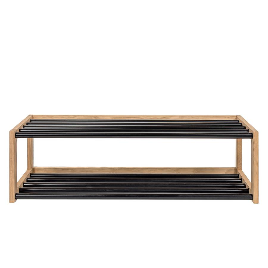Étagère À Chaussures Chêne MassifMétalNoir Slussen cK1TJlF