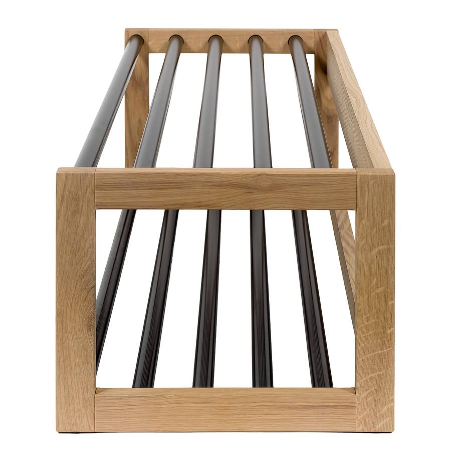 Étagère À Chaussures Chêne MassifMétalNoir Slussen cK1TJlF