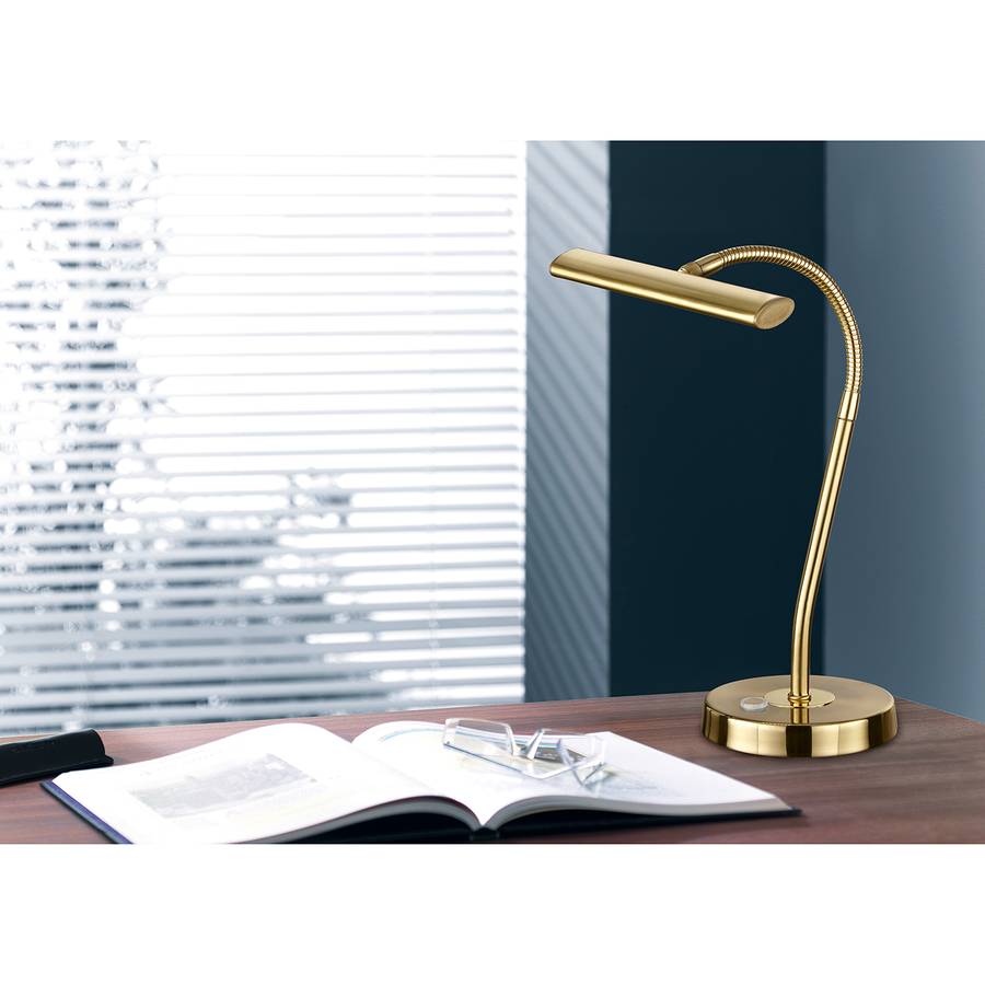 tischleuchte Led Curtis flammig Nickel1 Gold 4A53RLjq
