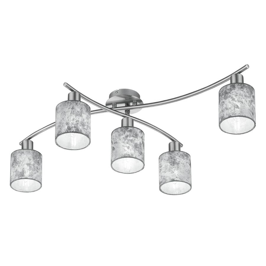 MélangéNickel5 Ampoules Argenté Plafonnier Ii Tissu Garda yNmwv8nO0
