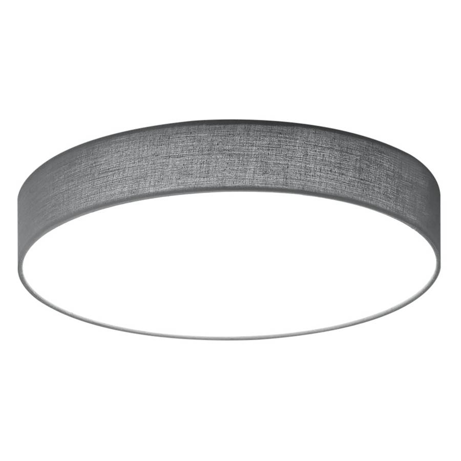 I 40 Cm Lugano MélangéNickel1 Tissu Plafonnier Ampoule Gris srthQdC