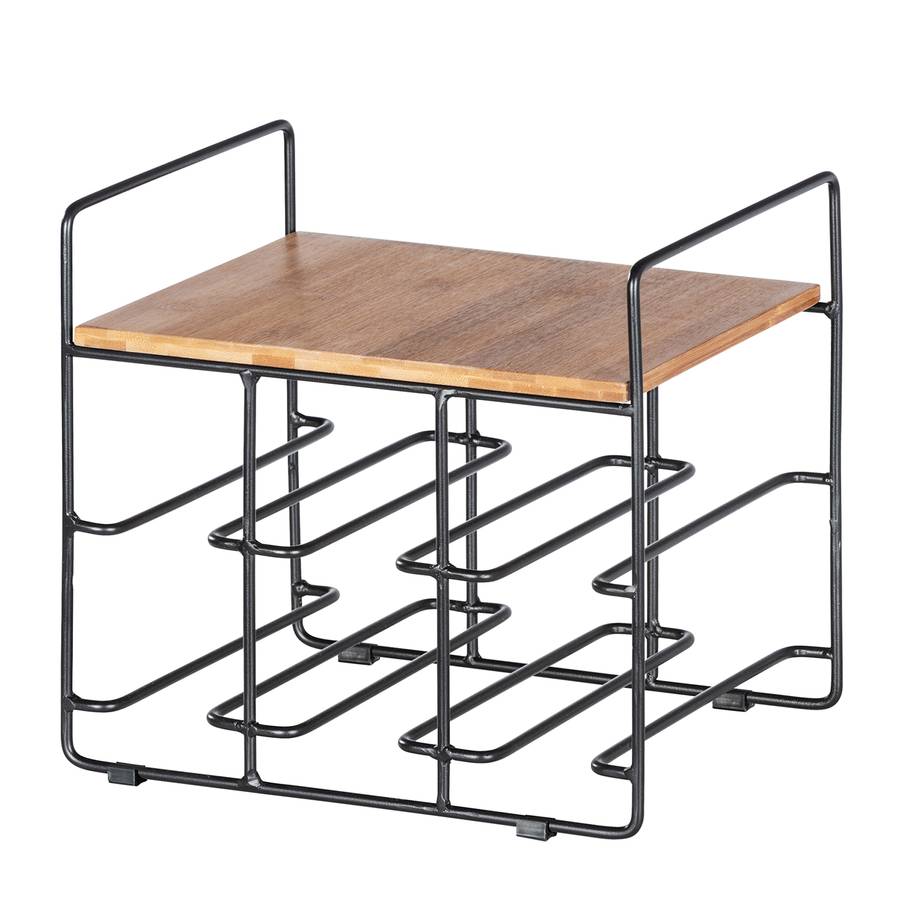 MassivEdelstahlSchwarz Bambus Weinregal I Loft Loft Weinregal Nmv8wn0
