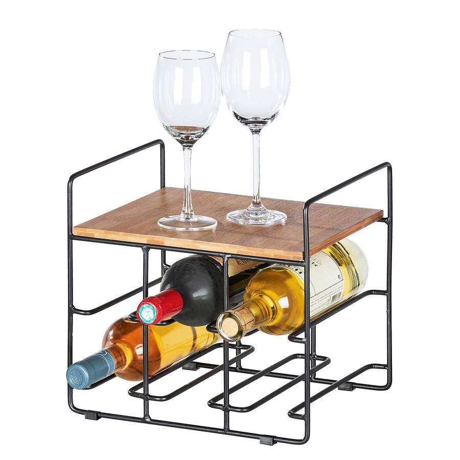 MassivEdelstahlSchwarz Bambus Weinregal I Loft Loft Weinregal Nmv8wn0