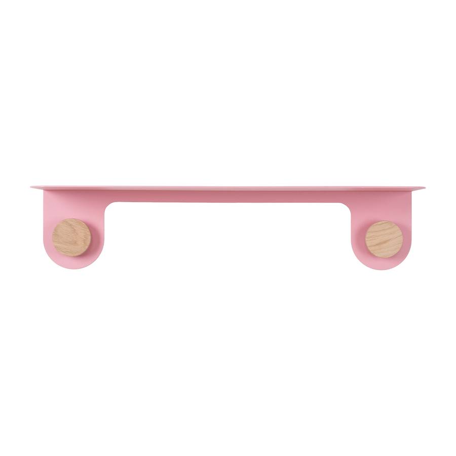 Wandregal 50 Cm StahlEiche MassivRosa Hook QdxBsthrC