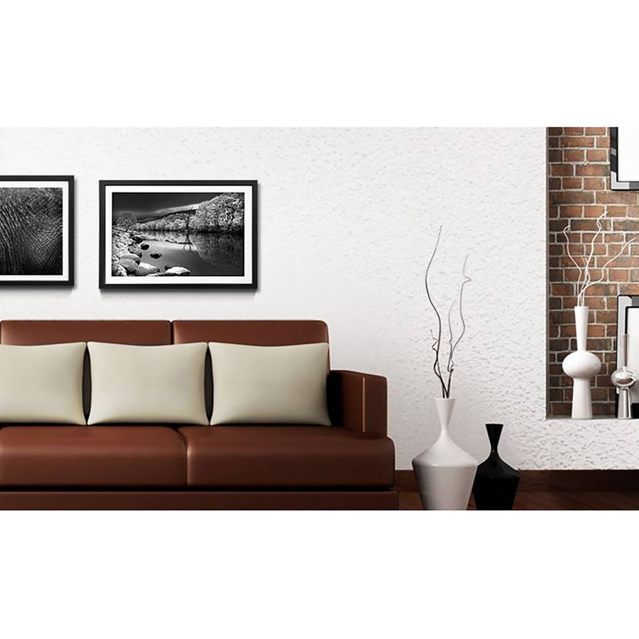 Massivholz River LindeSchwarzWeiß Snowy Bild Bild Yb7vm6gIfy