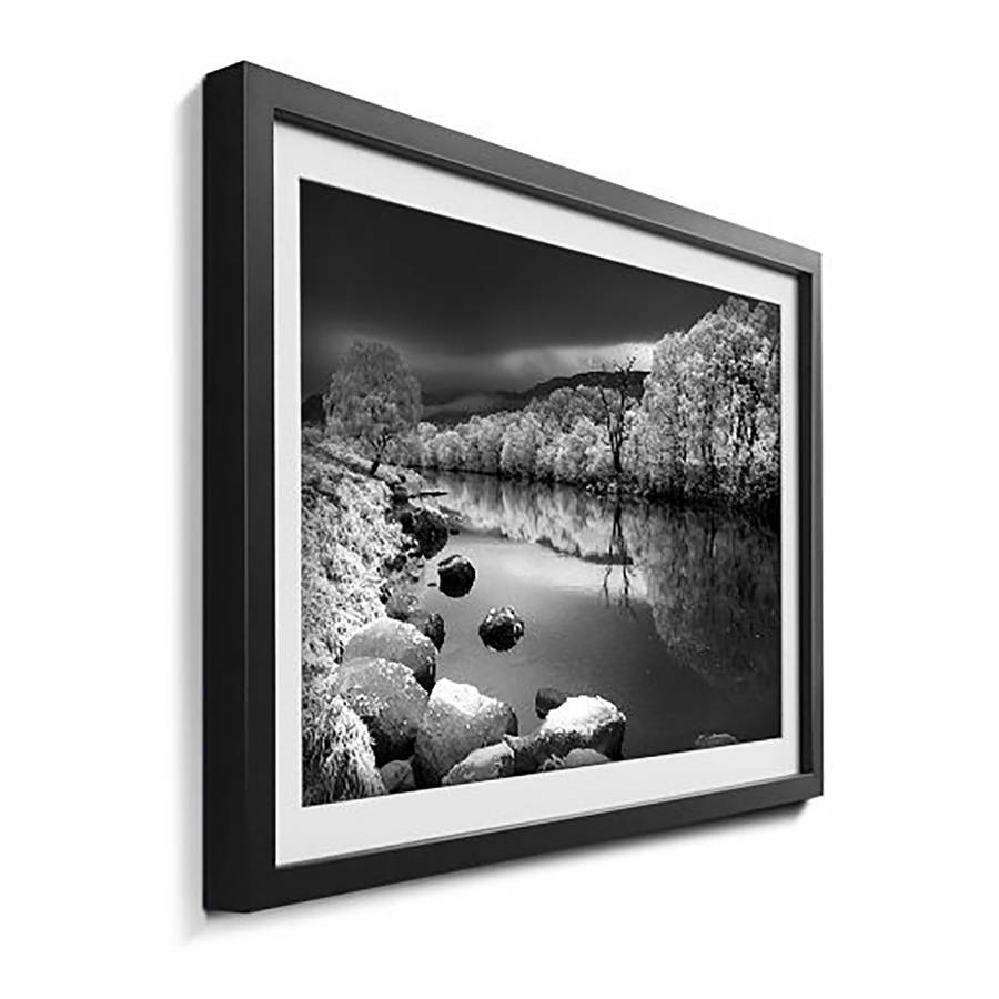 Massivholz River LindeSchwarzWeiß Snowy Bild Bild Yb7vm6gIfy