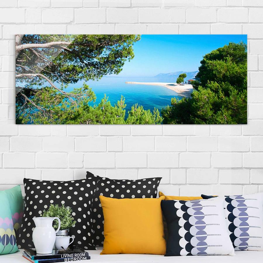 Cm Hidden 50 X Déco Tableau Véritable 125 Paradise RésistantMulticolore Verre dBreCox