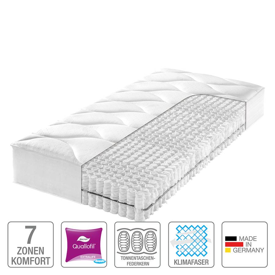 H3 Plus 190cm TTonnentaschenfederkern90 X matratze zonen hygiene 1000 7 0PnkX8wON
