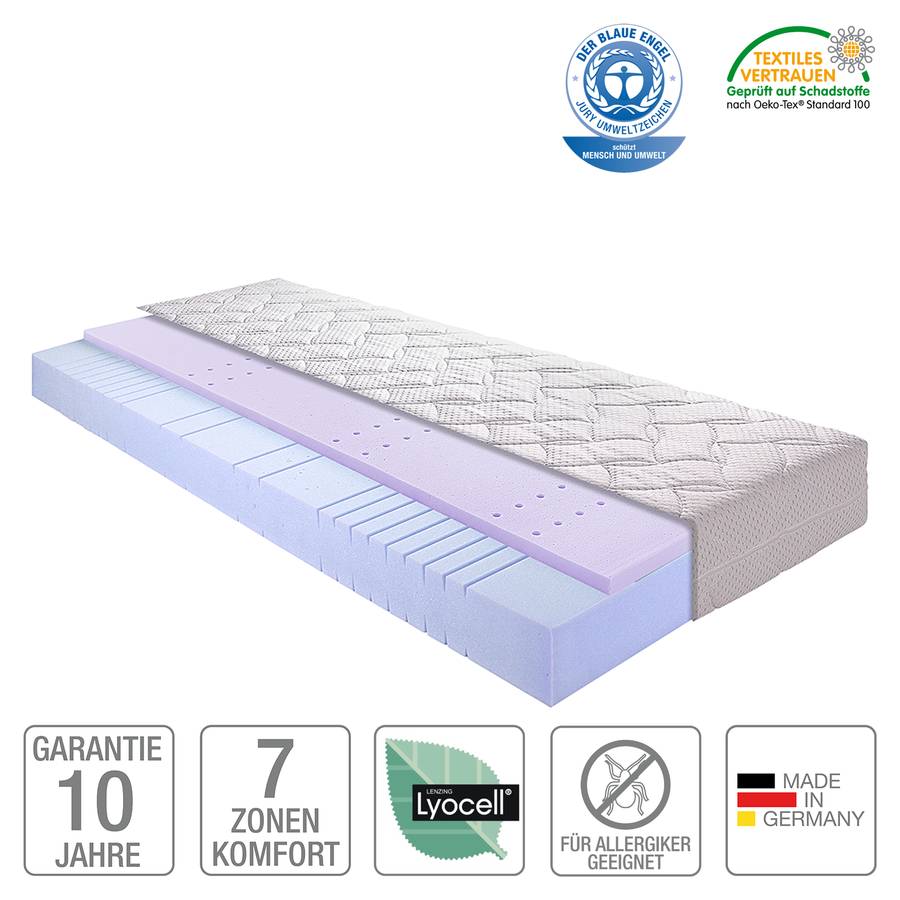 X 200cmH3 7 Gel zonen matratze Kaltschaum 90 Sleep 2 xCerBdo
