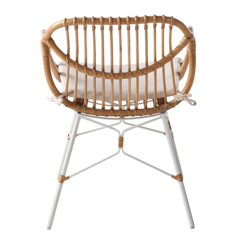 D'assiseRotinMétalBlanc Tarrasavec Chaise Tarrasavec D'assiseRotinMétalBlanc Chaise Coussin Coussin PXZiku