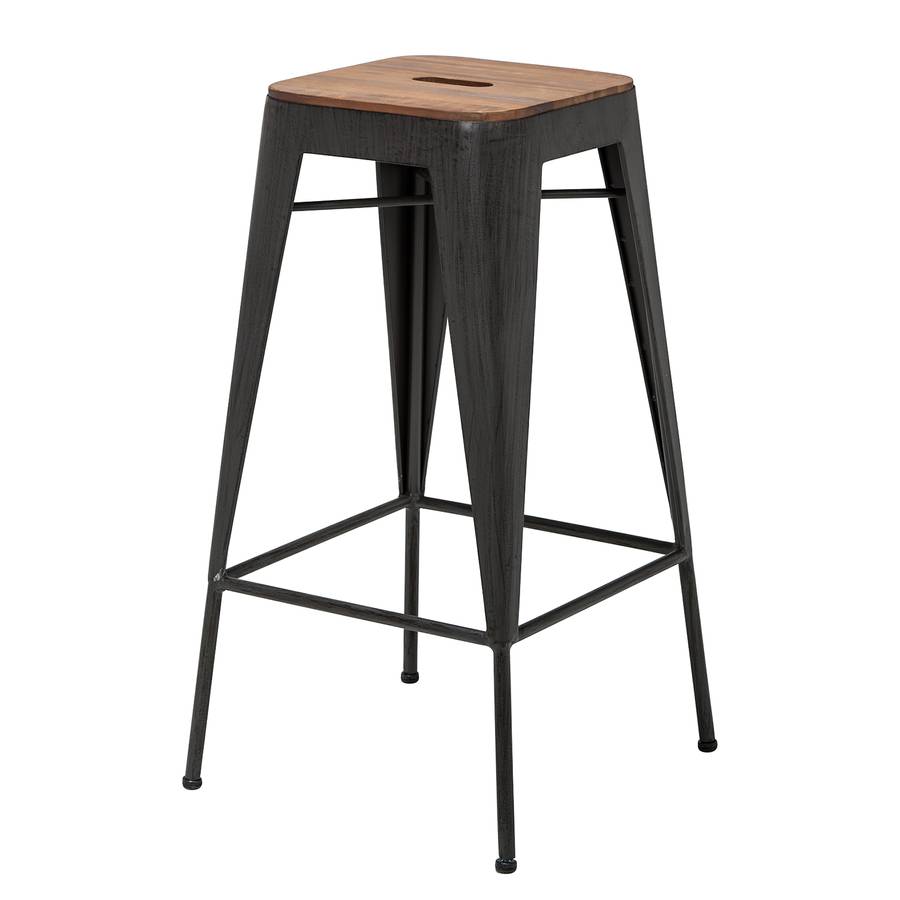 Manchester2er metall Barhocker Massiv setAkazie jLzGMpSUVq