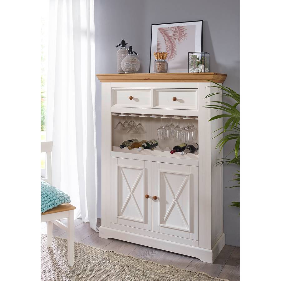 Ummanz MassivWeißHonig Barschrank Barschrank Kiefer Ummanz 5RjLA4