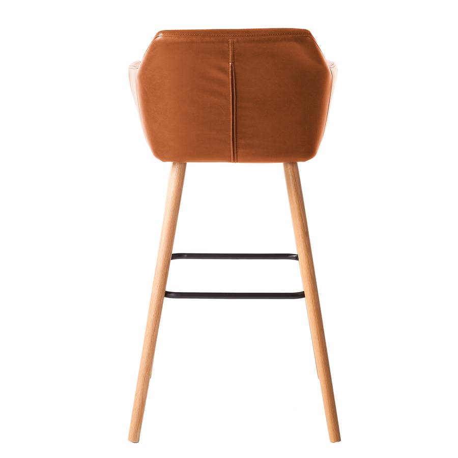 I2er Barstuhl MassivVintage Braun setKunstlederEiche Nicholas 7fYmI6vybg