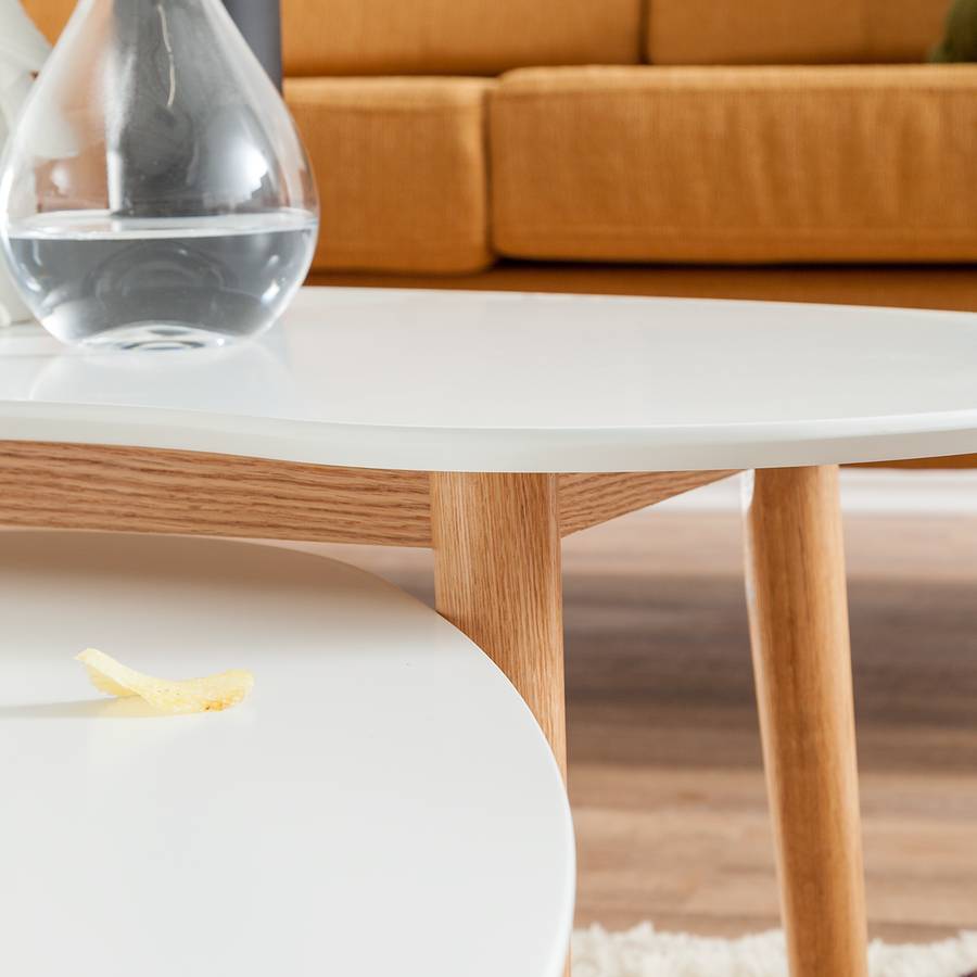 Lindholm3 TeilmassivWeiß teiligEiche Lindholm3 teiligEiche Beistelltischset Beistelltischset A4L53Rjq
