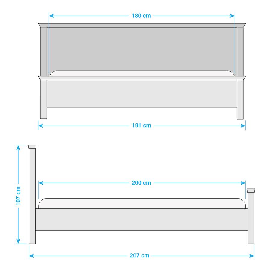Weiß Paridas Pine Dekor Bett Anderson OvmN0n8w