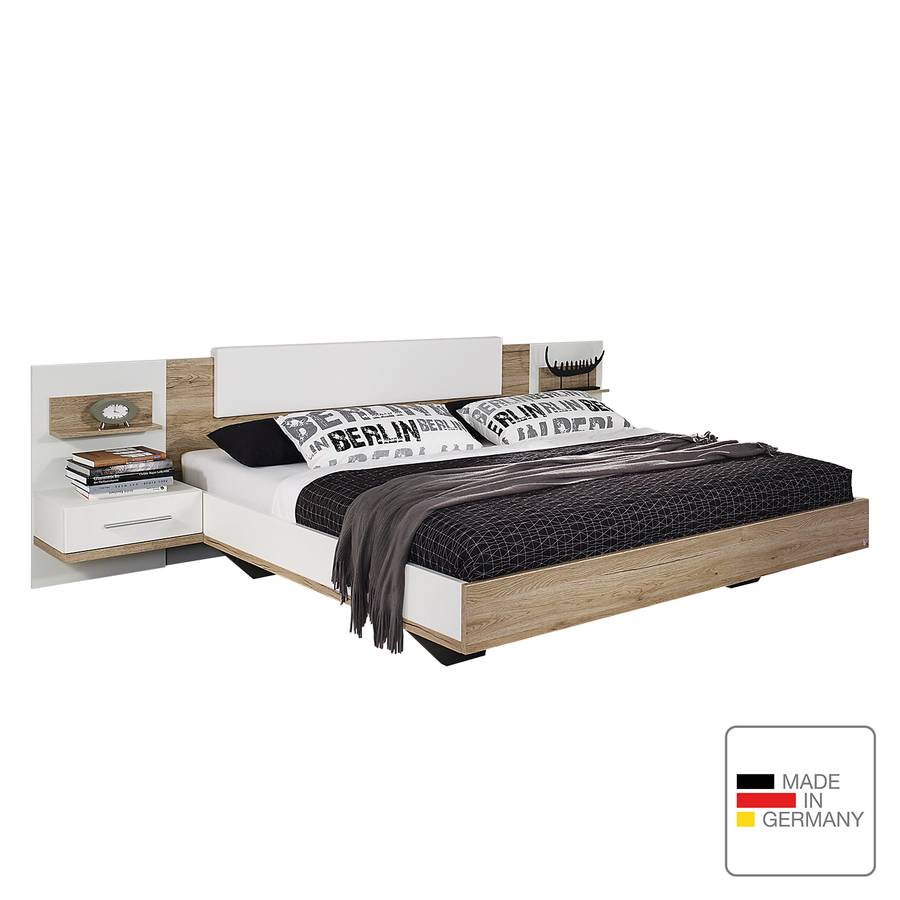 Bustas3 Alpin180 ClairBlanc X De ÉlémentsImitation Chêne 200cm Lit San Remo Nwv8nm0