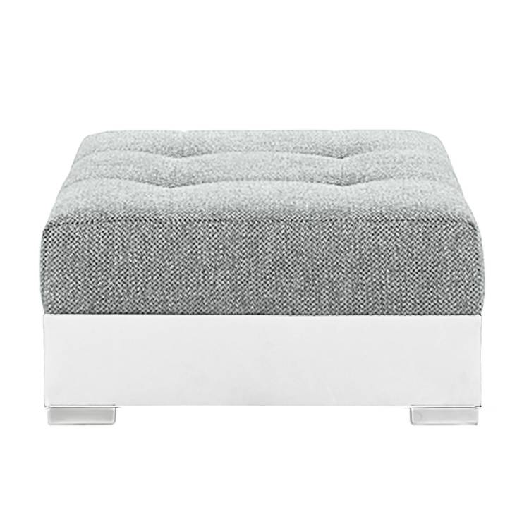 Aaron Bigsofa Kunstleder Weiß strukturstoff grauMit Weiß Hocker MpUzSGqV