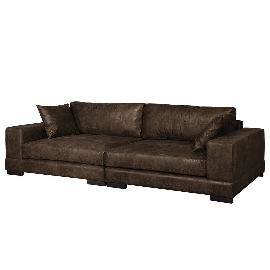 Cuir Mandor Aspect Vieilli Canapé Marron Grand WDI92EHY