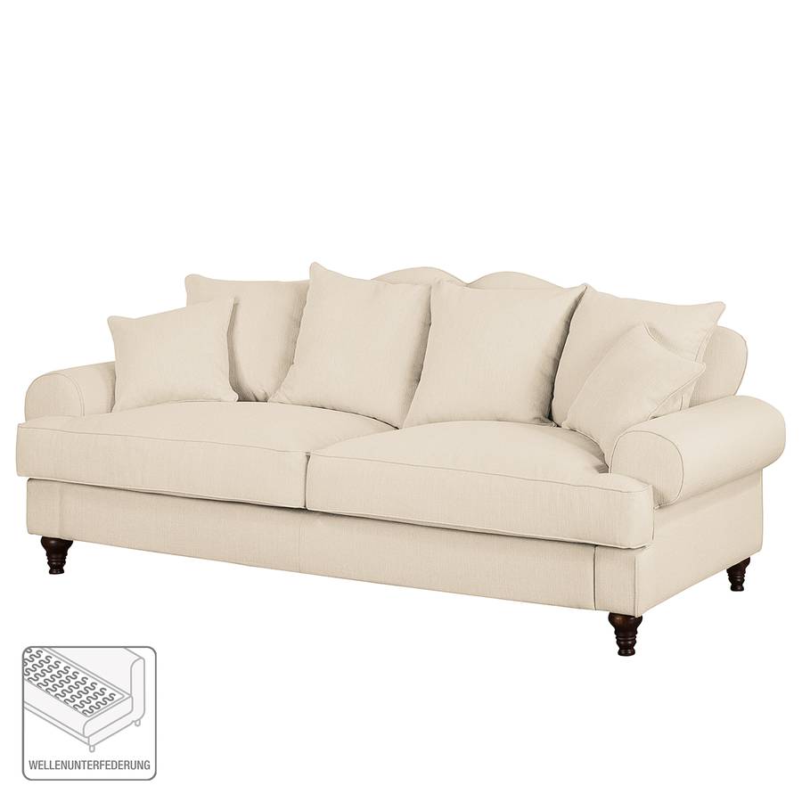 Seelow Tissu Canapé Crème Grand W29EHID