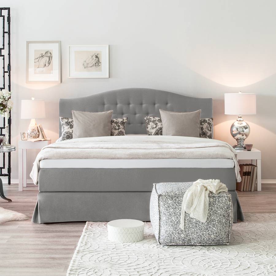 Lit La Boxspring Chatre X Gris160 200cm rhtdsQ