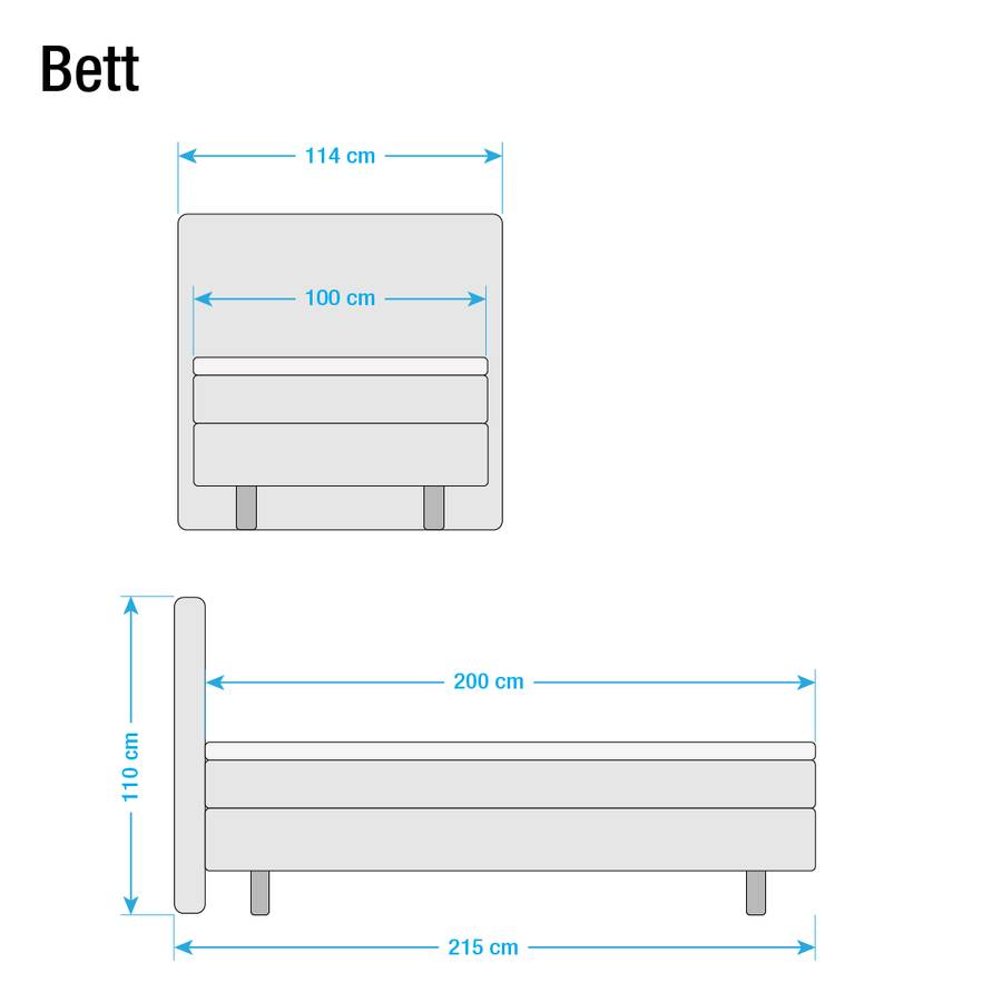 Souple Boxspring Jaune100 Ressorts Lit 200cm À Matelas Bonnell D2 Nilan X XiwZuOPTk
