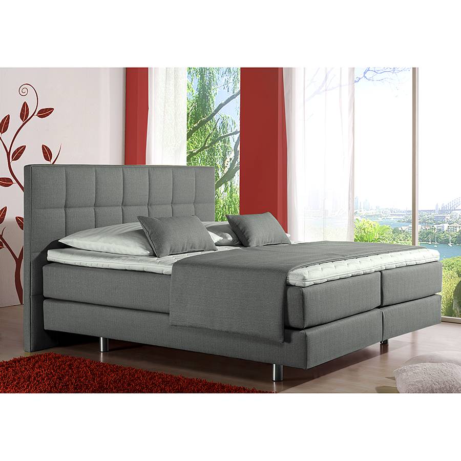 Boxspringbett X Tevin Tonnentaschenfederkernmatratze 160 200cmH2 Anthrazit lKc1uJ3TF