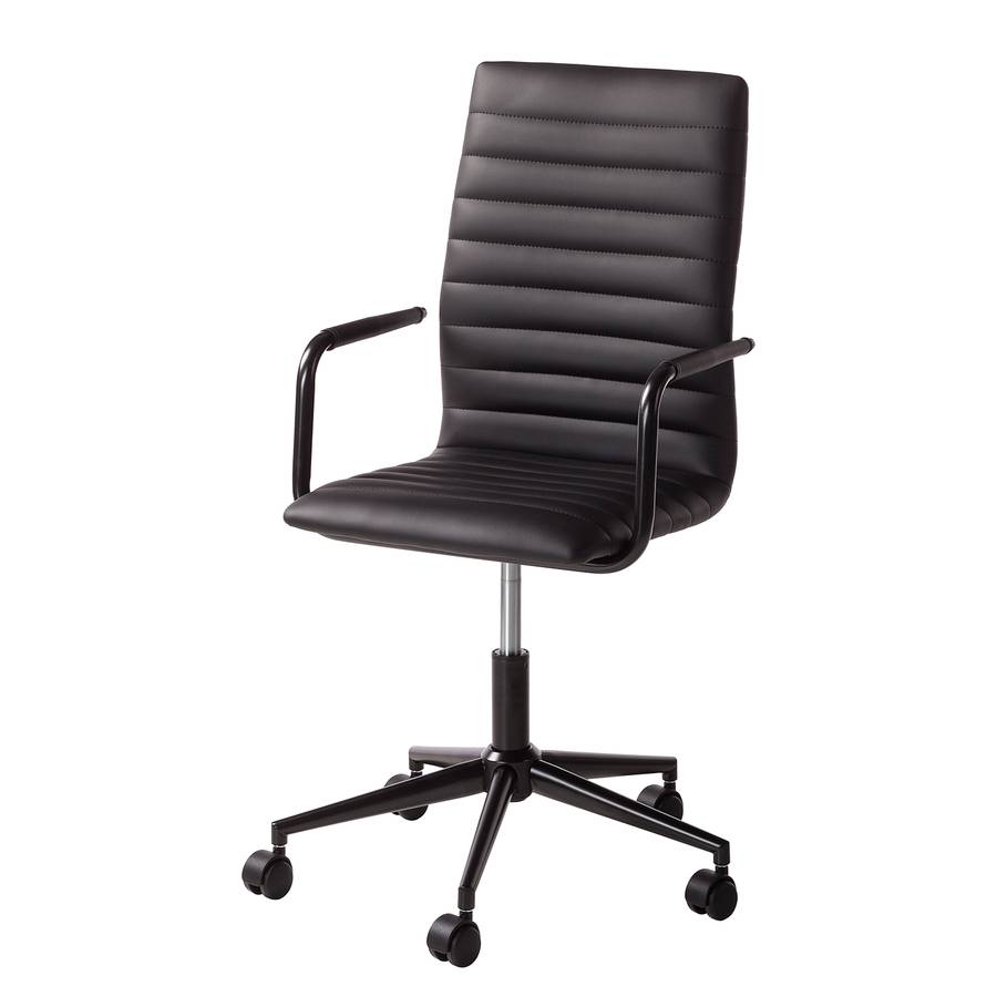 Chaise CuirMétalNoir Bureau Waledas De I Imitation SzqpUMV