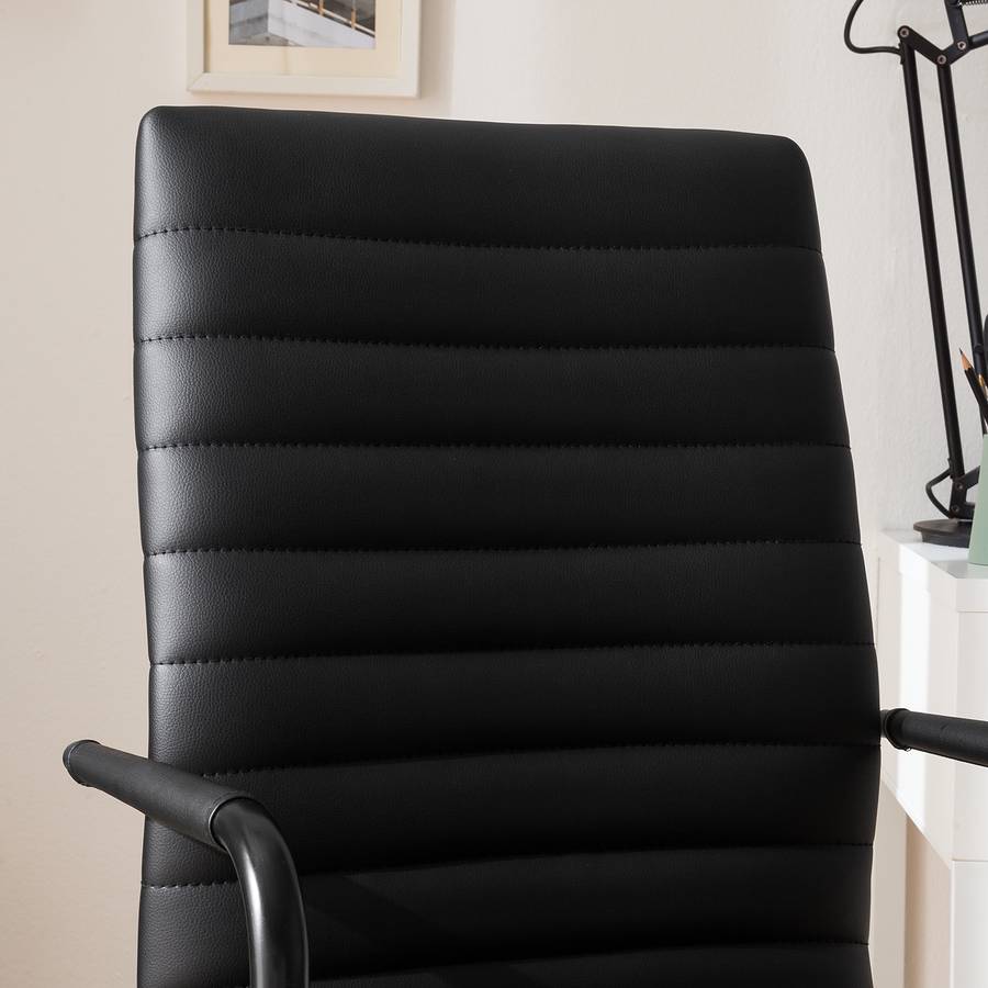 Chaise CuirMétalNoir Bureau Waledas De I Imitation SzqpUMV