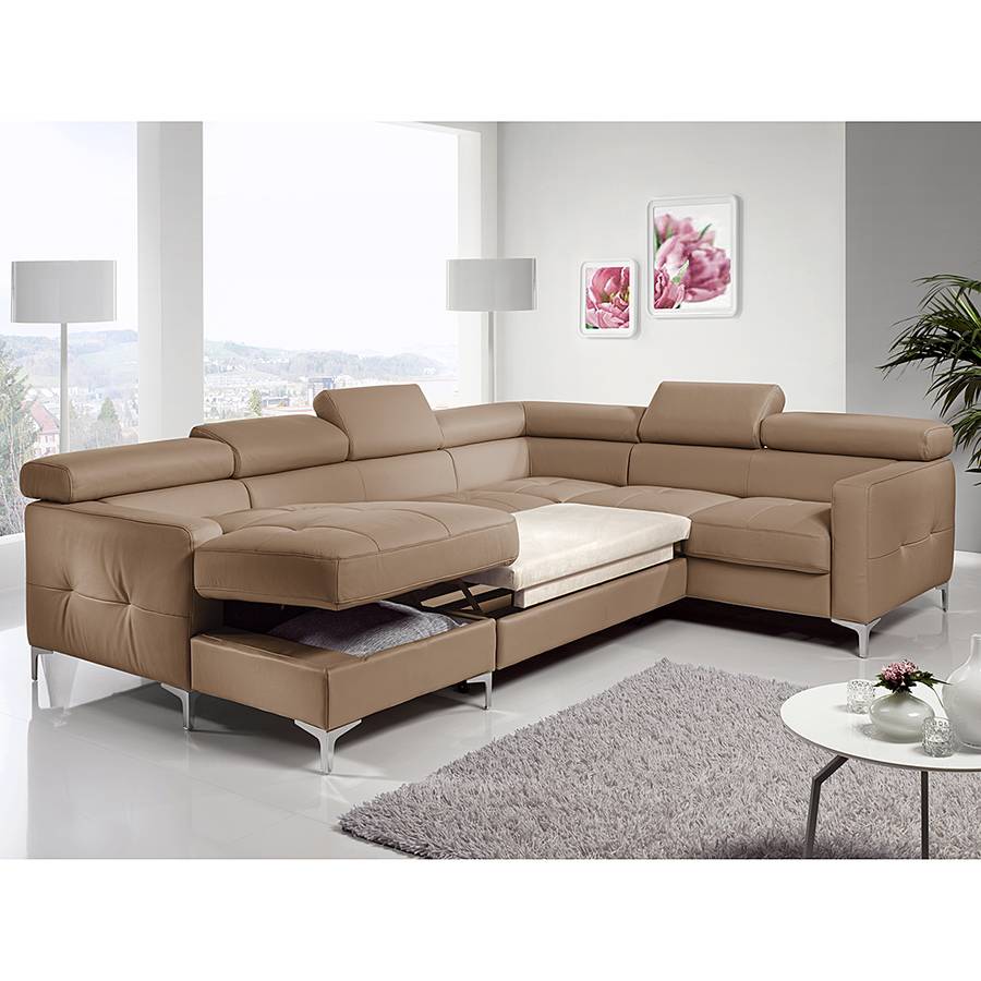 Davorstehend Mit Samu SchlaffunktionKunstleder Links Wohnlandschaft Longchair Nougat FcTKJl1