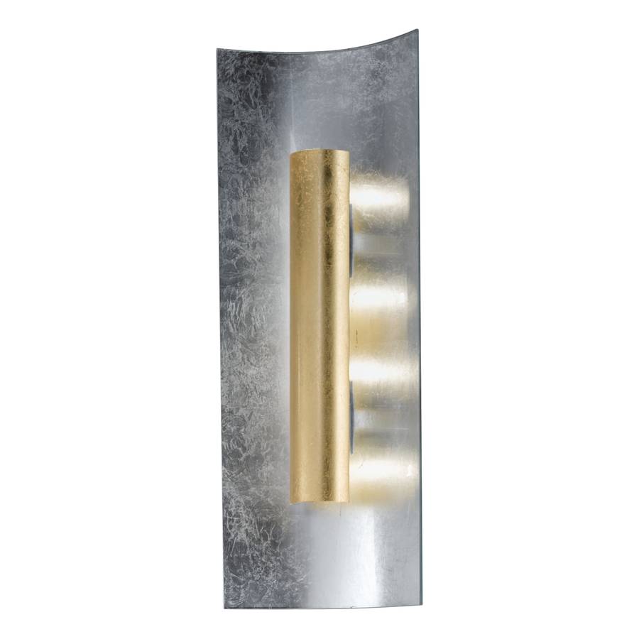 Wandleuchte Aura MetallGlasGold flammig Silber 3 CedBrxo