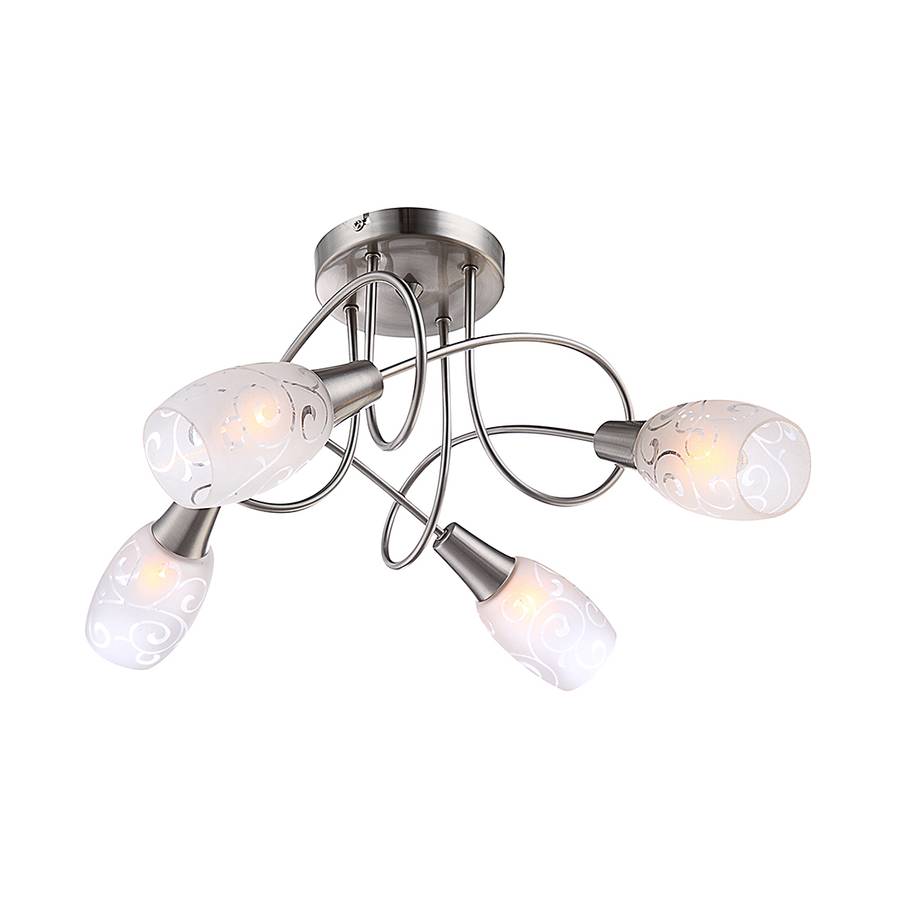 Florita Deckenleuchte Deckenleuchte MetallSilber MetallSilber Deckenleuchte flammig Florita 4 flammig 4 toxsQrdChB