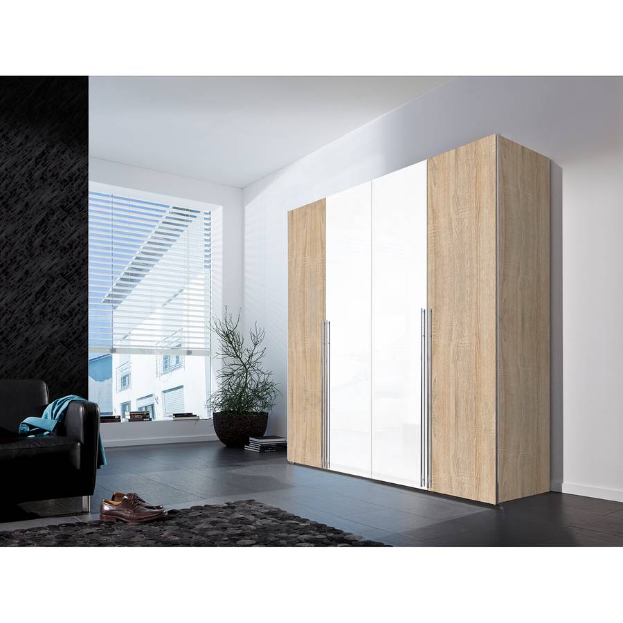 Drehtürenschrank DekorHochglanz Brooklyn Sonoma CmEiche 200 Weiß 216 Xiii 9IYWHED2