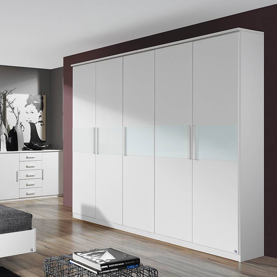 Cm Narbonne glas Drehtürenschrank Alpinweiß 4 türig WeißSchrankbreite181 NvOynwm80